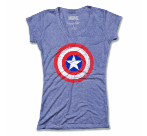 Captain America Shield Distressed Girly V 2.0